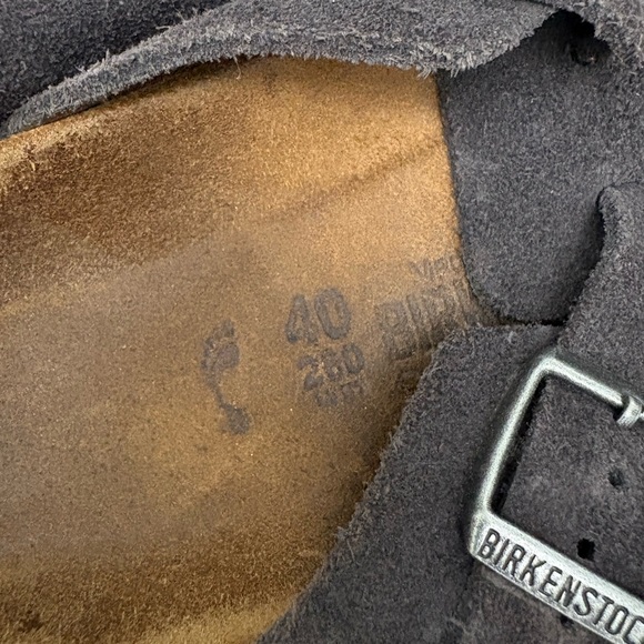Birkenstock Boston Suede Soft Footbed Shoes Dark Gray Size 40 W9,5 - Picture 4 of 9